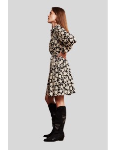 ROBE FLEURS NOIR - FABIENNE... 2