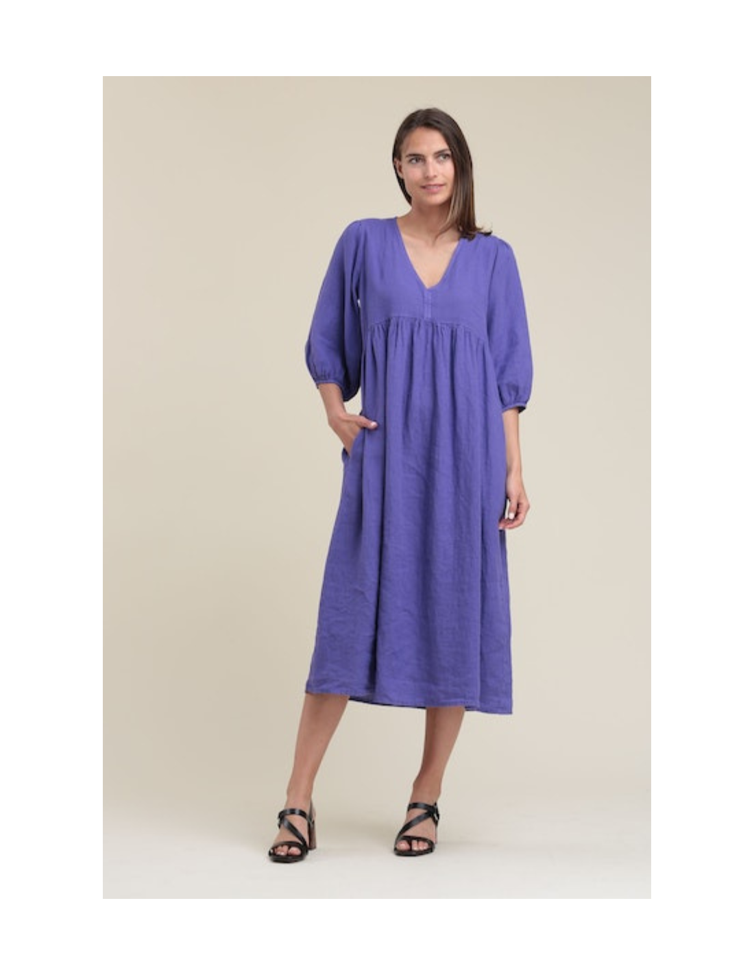 ROBE LONGUE UNIE LA FEE MARABOUTEE ATELIER